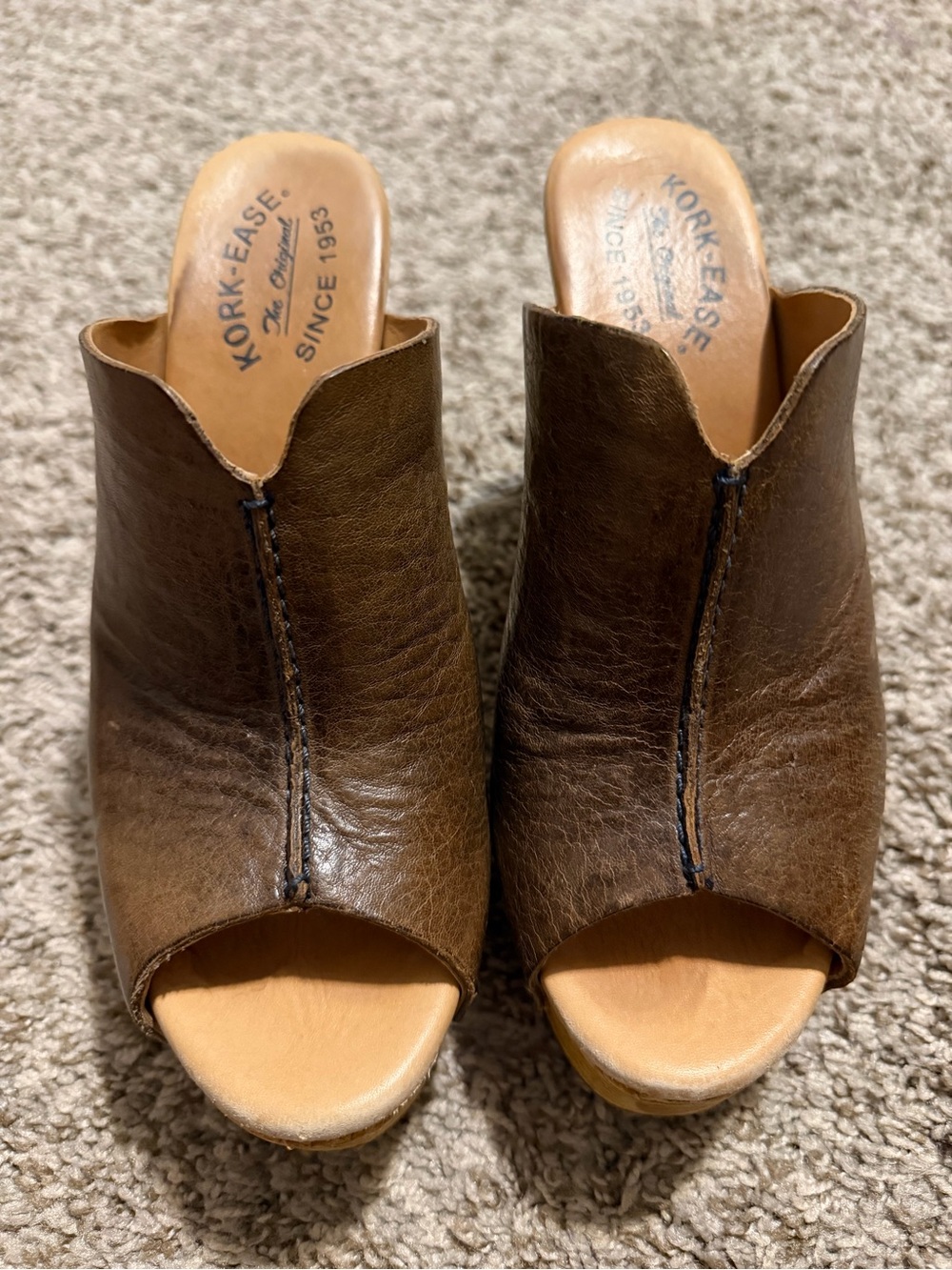 Kork-Ease platform clogs size 8 / 39 brown